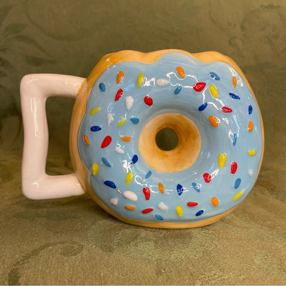 Simpsons inspired coffee mug by Comfify. Unique donut shape, no chips or cracks. - Picture 1 of 8